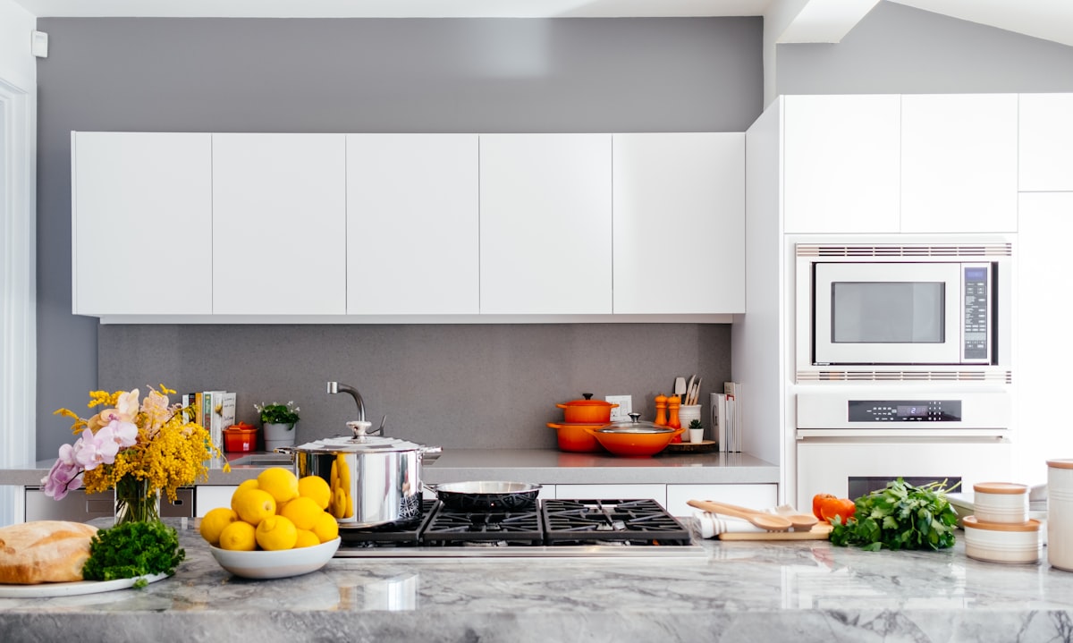 A spotless, bright kitchen